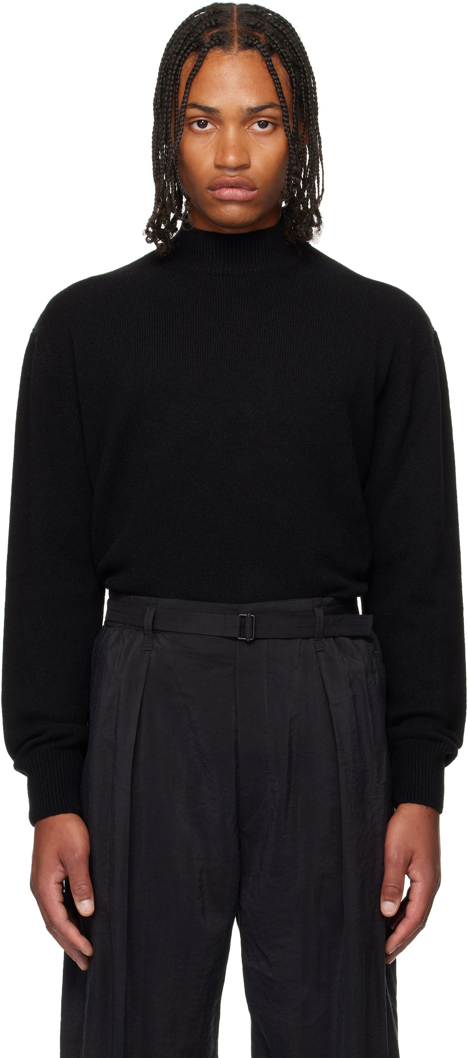 Sveter LEMAIRE Lemaire Mock Neck Sweater Čierna | TO1426 LK1029, 0