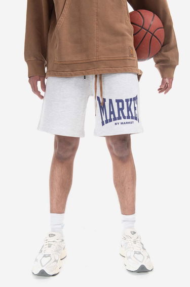 Šortky MARKET Persistent Logo Sweatshorts Šedá | 395000601.0016, 0