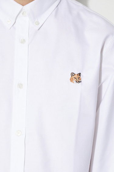 Košeľa MAISON KITSUNÉ Maison Kitsuné Mini Fox Head Classic BD Shirt - Regular Fit Button-Down Biela | MM00413WC2010, 5