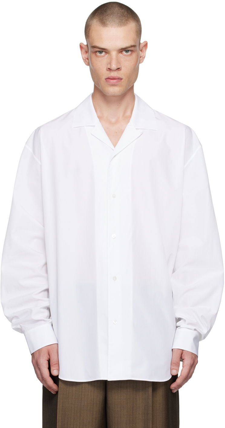 Košeľa The Row Relaxed-Fit Camp Collar Shirt Biela | 682-W2439, 0