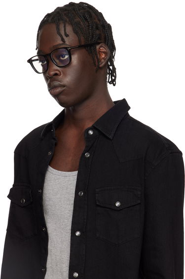 Slnečné okuliare Tom Ford Tom Ford Square Blue Block Glasses Čierna | FT5960-B_52001, 3