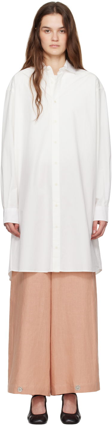 Košeľa Baserange Baserange Claude Shirt Midi Dress Biela | DROL-POU-SP25, 0