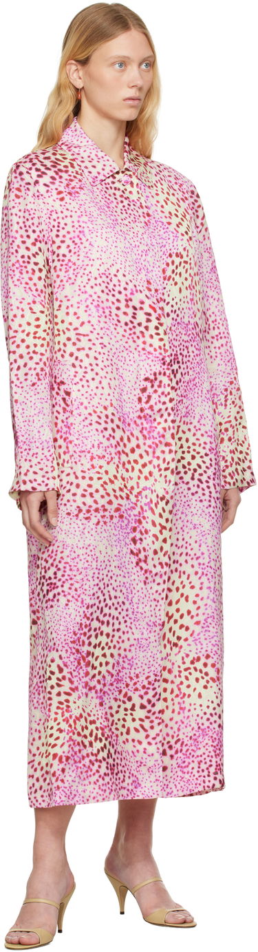 Šaty Dries Van Noten Dries Van Noten Printed Jacquard Mac Coat Ružová | 251-010203-1038, 3