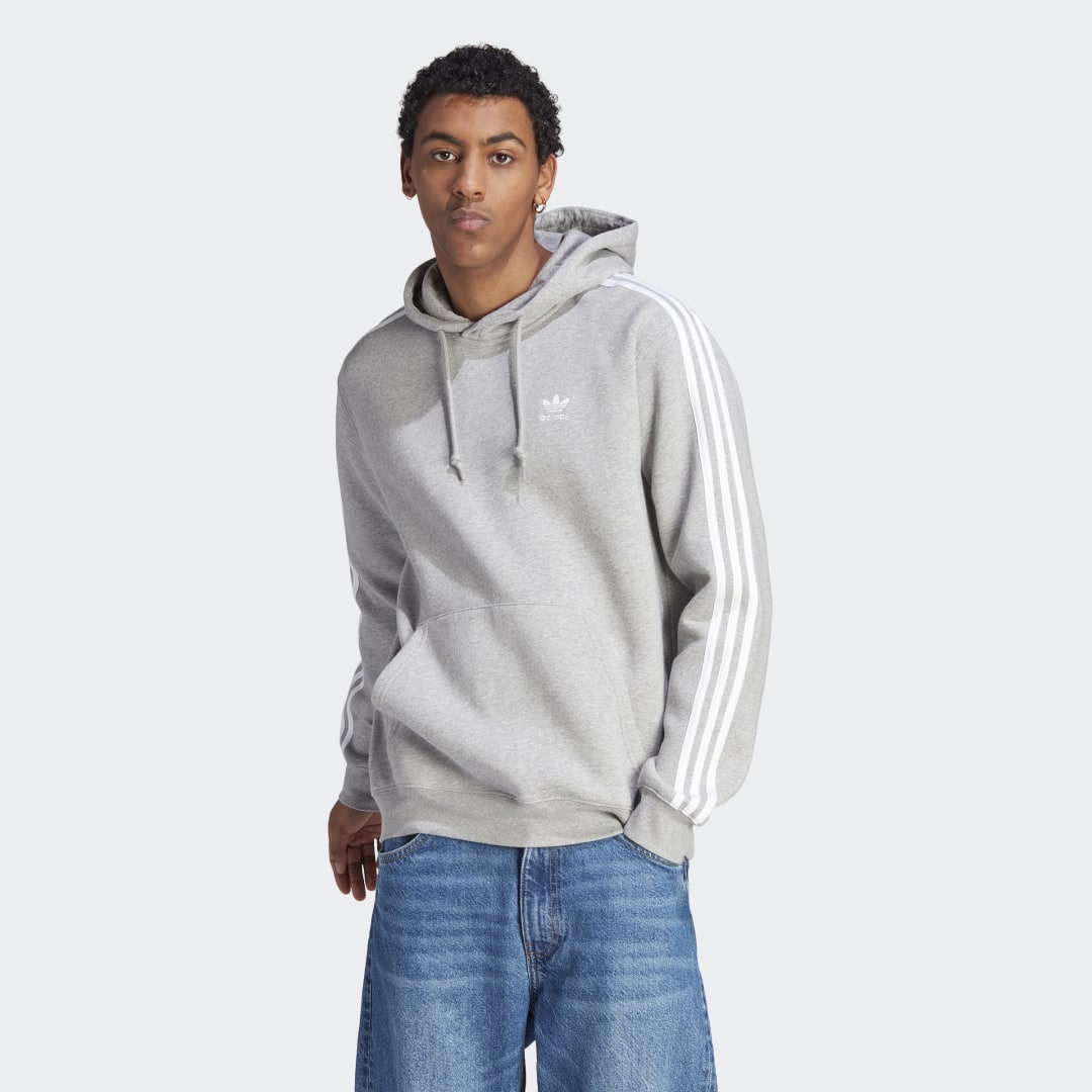 Mikina adidas Originals Adicolor Classics 3-Stripes Hoodie Šedá | IL2496, 0