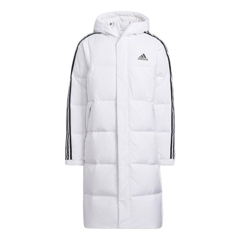 Prešívaná bunda adidas Originals Long Padded Parka Biela | HN2098