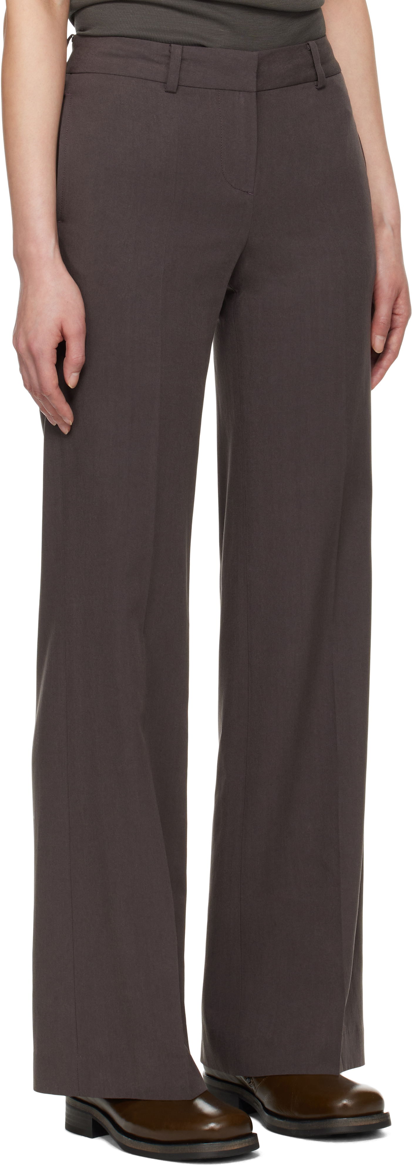 Nohavice OUR LEGACY Our Legacy Hip Trousers Hnedá | W2254HC, 1