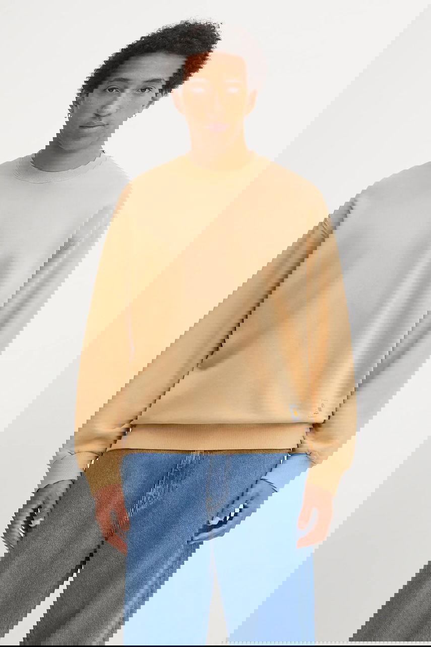 Mikina Carhartt WIP Plain Cotton Hudson Sweatshirt Béžová | I035186.07E5F, 0