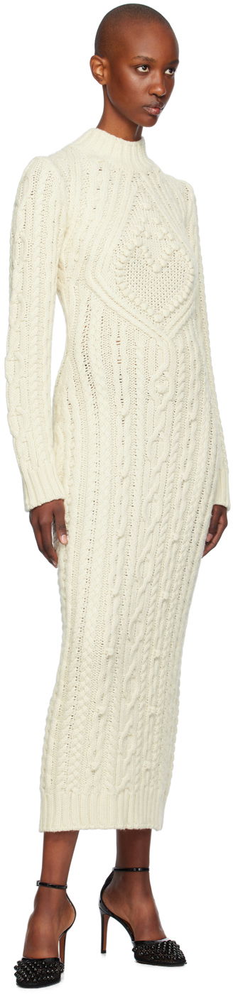 Šaty Jean Paul Gaultier Jean Paul Gaultier Cable Knit Maxi Dress Biela | 24/31-F-RO241-M080-64, 3