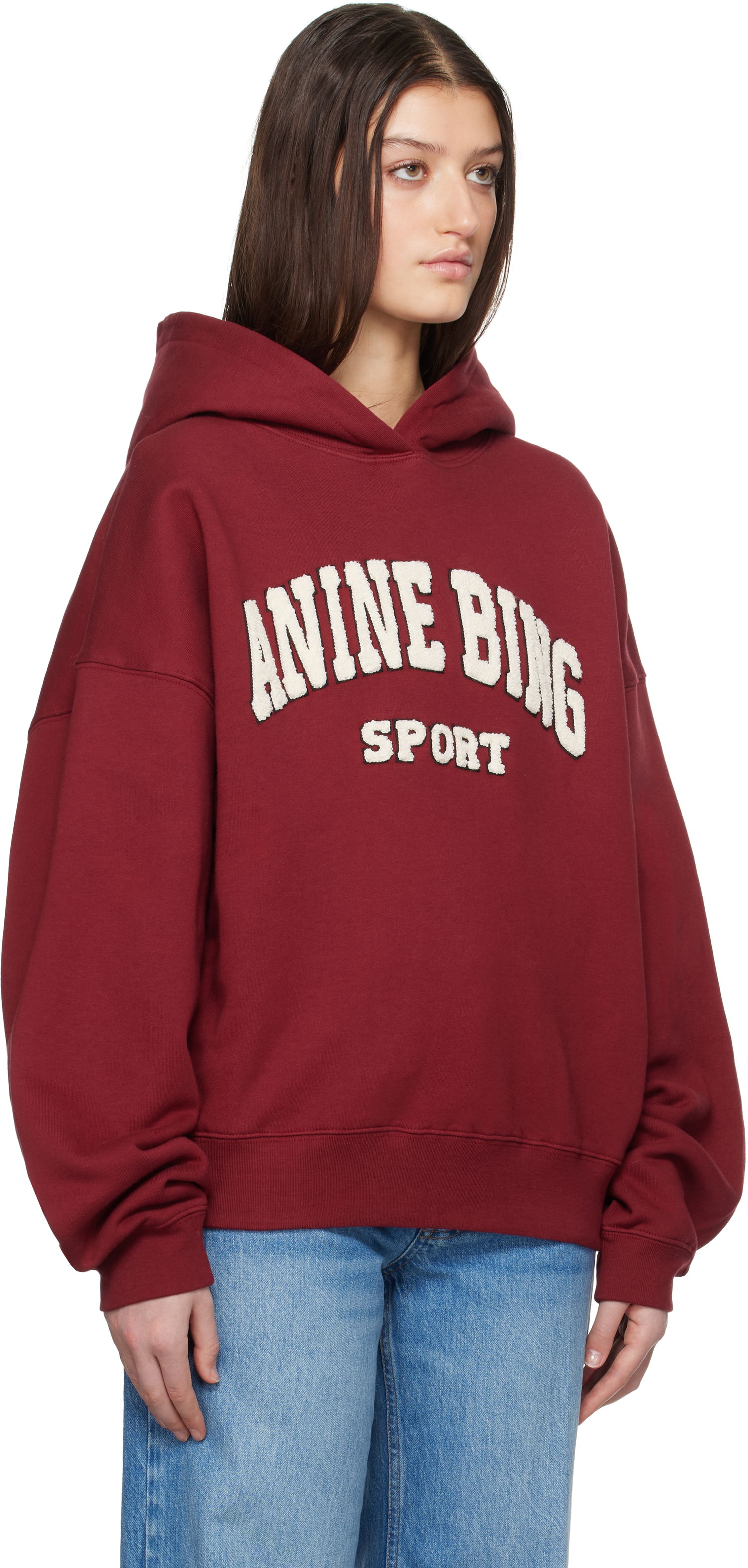 Mikina Anine Bing Anine Bing Alec 'Sport' Hoodie Vínová | A-08-5230-019-RED5, 1