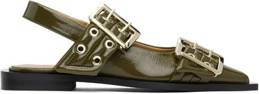 Starostlivosť o obuv GANNI GANNI Buckle Flats Zelené | S2872, 0
