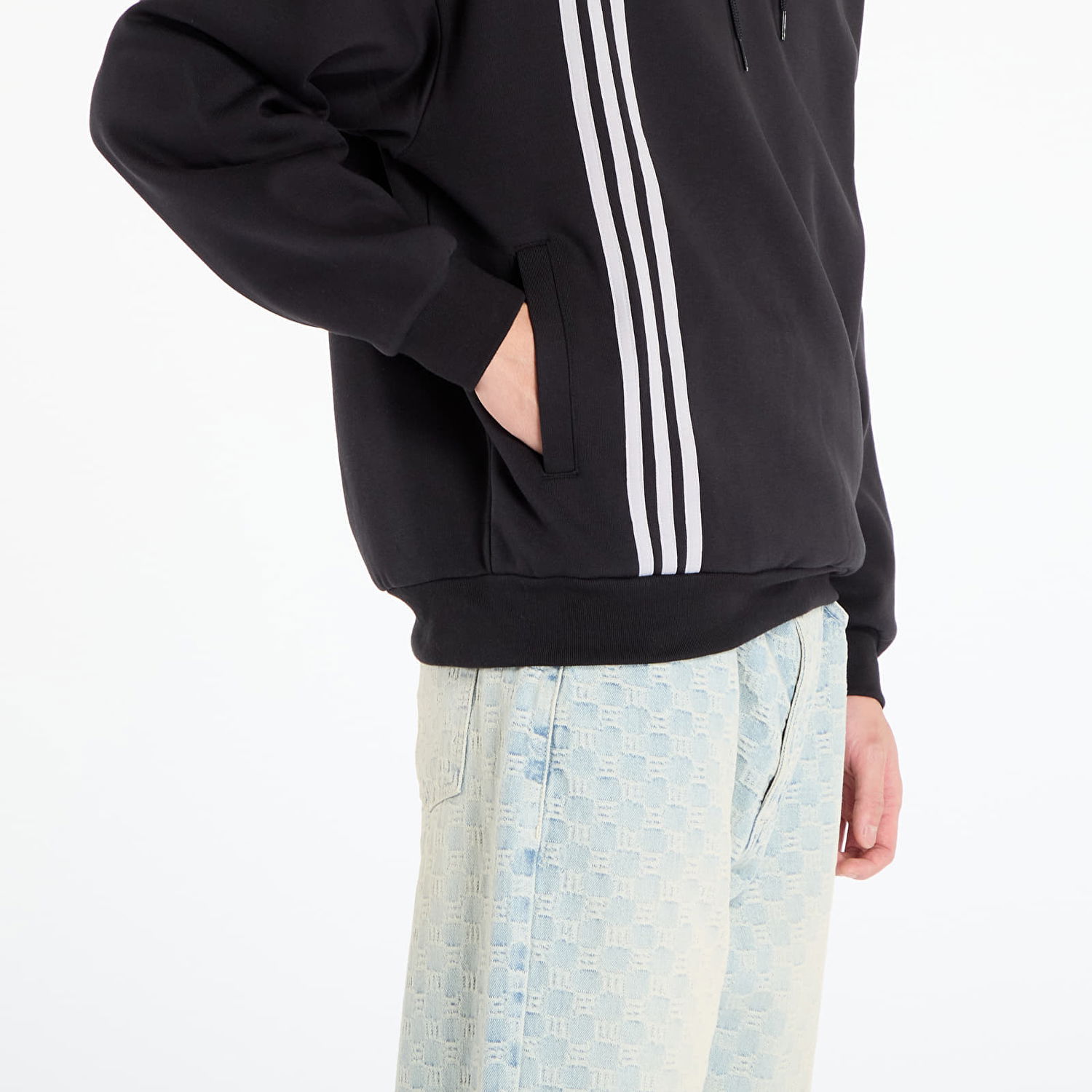 Mikina adidas Performance Hoodie with Stripes Čierna | JV9879, 1