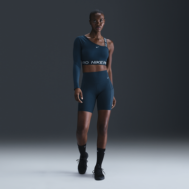 Crop Top Nike Asymmetric Dri-FIT Top Modrá | FV8100-478, 4