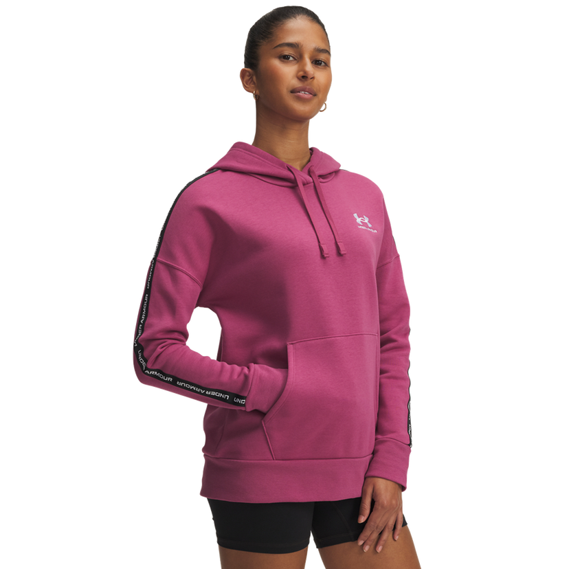 Mikina Under Armour Icon Fleece Taped Hoodie Ružová | 6003708-659