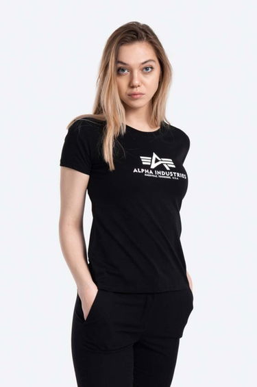 Tričko Alpha Industries Alpha Industries New Basic T-Shirt Čierna | 196051.03, 5