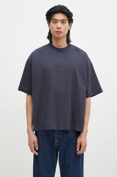 Tričko VETEMENTS Oval Logo Cropped Boxy T-Shirt Modrá | UA66TR600N, 0
