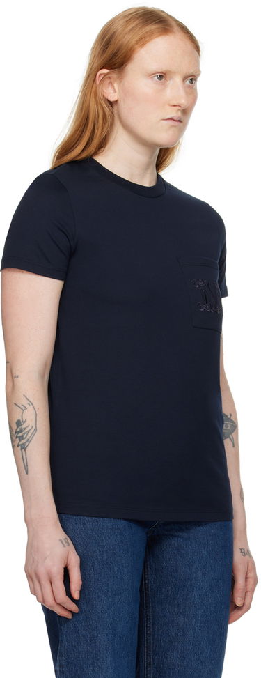 Tričko Max Mara Max Mara Crewneck Pocket Tee Navy | 2411941032600, 1