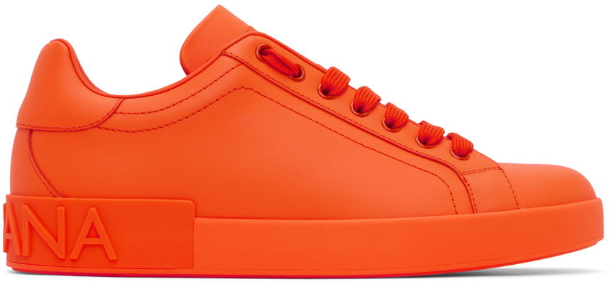 Tenisky a topánky Dolce & Gabbana Orange Portofino Sneakers Oranžová | CS1761A3444, 0
