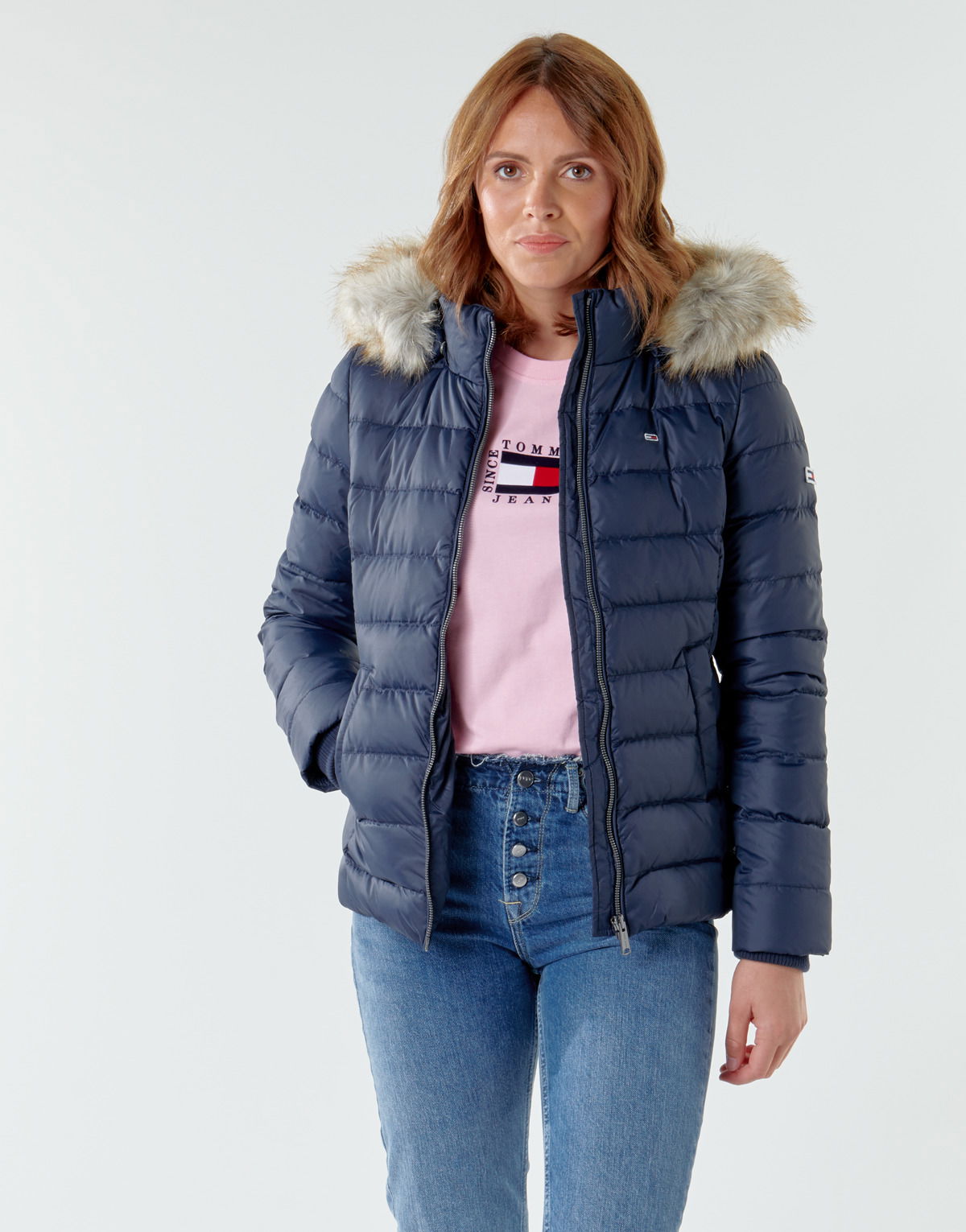 Prešívaná bunda Tommy Hilfiger BASIC HOODED DOWN JACKET Navy | DW0DW14693-C87=DW0DW08588-C87, 1