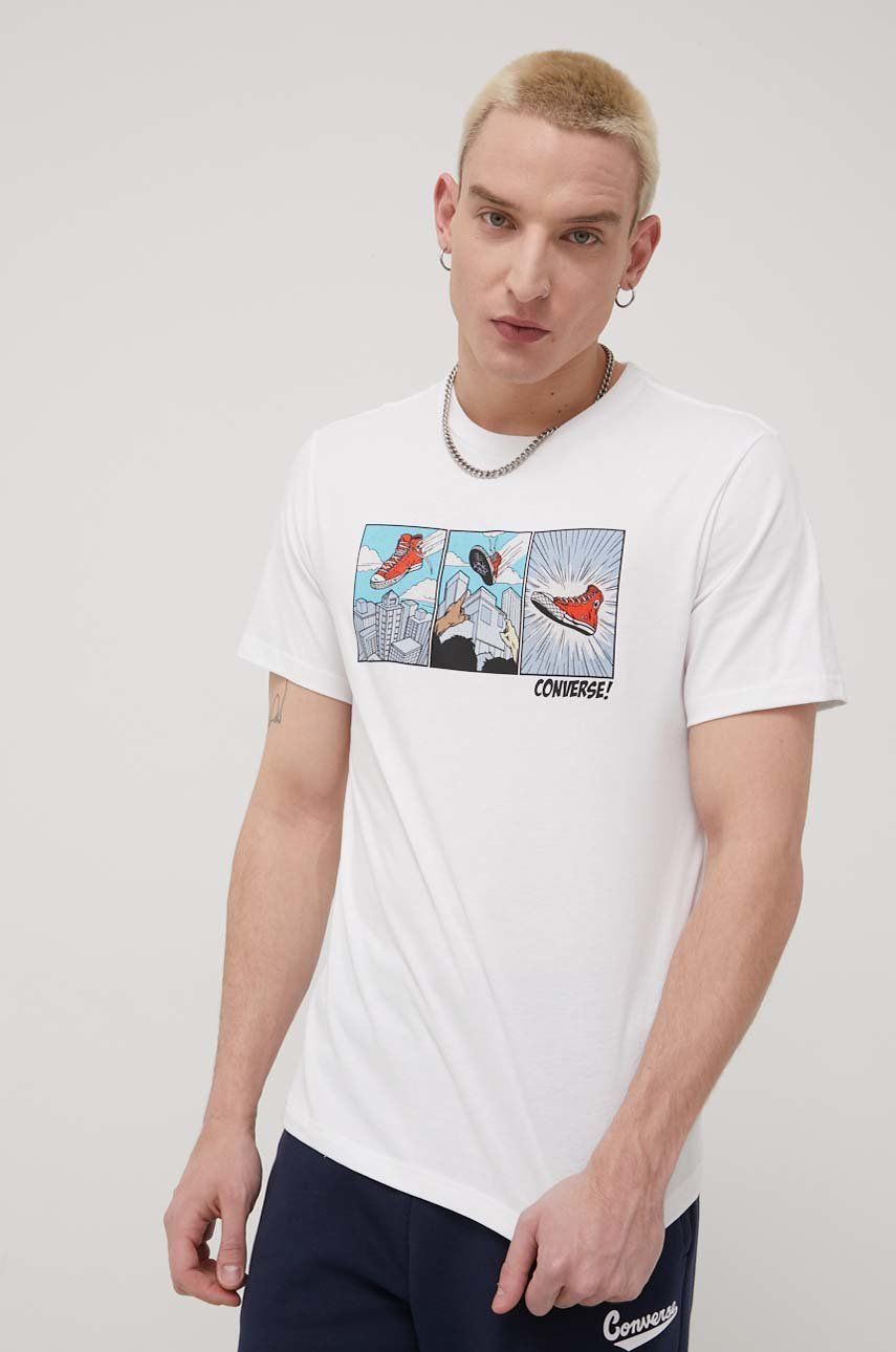 Tričko Converse Comic Graphic T-Shirt Biela | 10022936.A01, 0