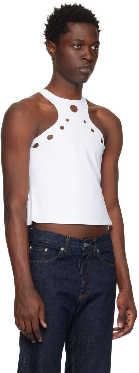 Tielko Jean Paul Gaultier Gaultier Perforated Tank Biela | 22/09-F-TO040L-J027, 1