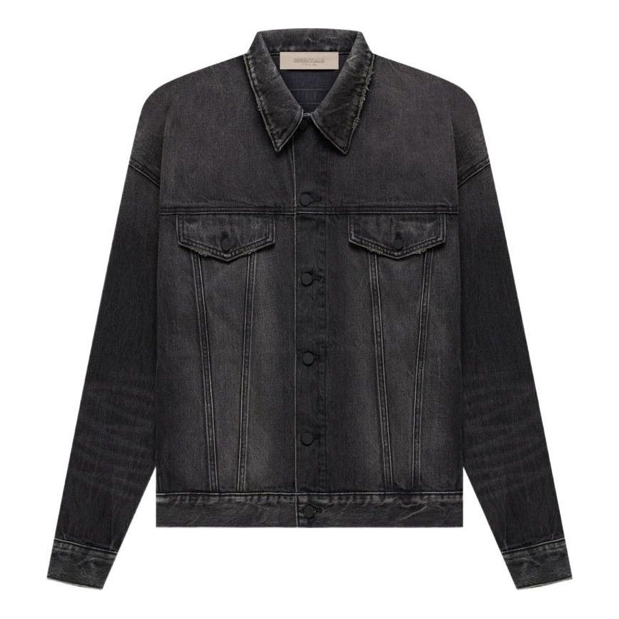 Bunda Fear of God Essentials SS22 Denim Jacket Čierna | FOG-SS22-291, 0