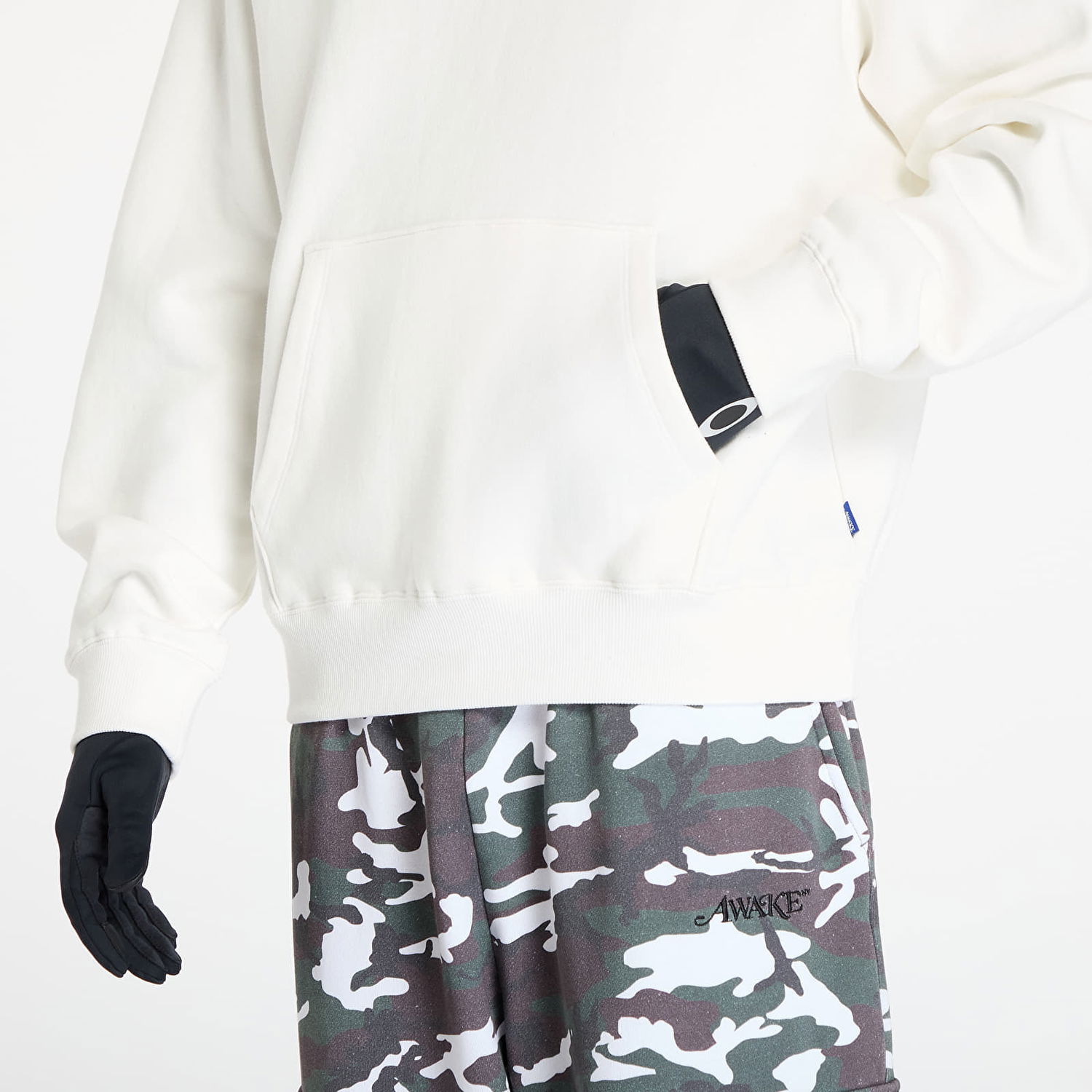 Mikina Awake NY Twill Logo Hoodie Cream S Biela | AWK-FW24-HD304-CRM, 1