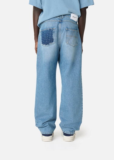 Džínsy AXEL ARIGATO Relaxed Fit Patchwork Jeans Modrá | A2988001, 4