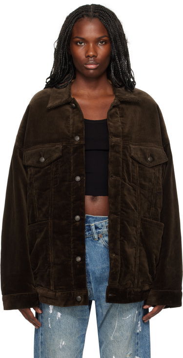 Bunda R13 R13 Lacey Corduroy Trucker Jacket Hnedá | R13WD210-D259A, 0