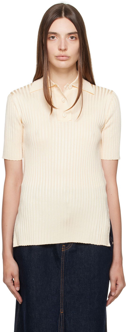 Polo tričko Jil Sander Jil Sander Vented Knit Polo Béžová | J02GL0105_J18287, 0