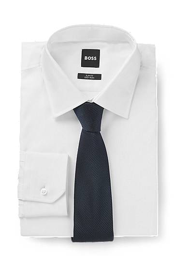Opasok BOSS Jacquard Tie and Pocket Square Set Navy | 50532039, 1