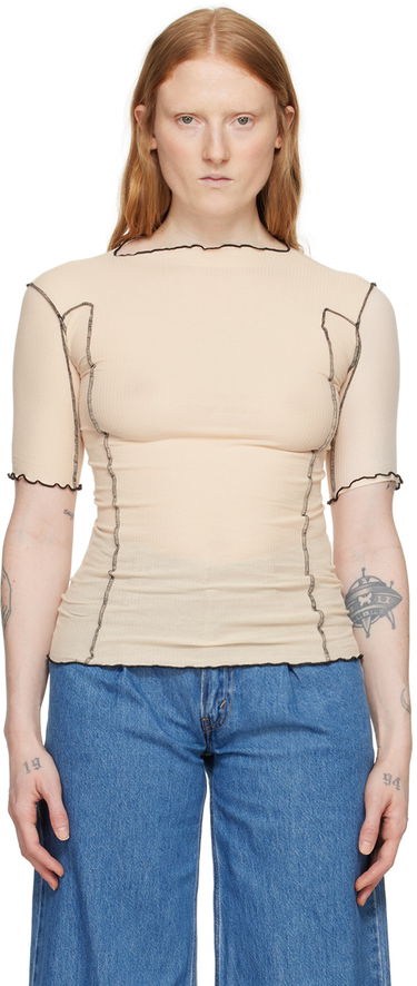 Tričko Baserange Slim 3/4 Sleeve T-Shirt Béžová | TTO3-RB-SU24, 0