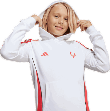 Mikina adidas Performance Messi Kids' Hoodie Biela | JY9524, 4