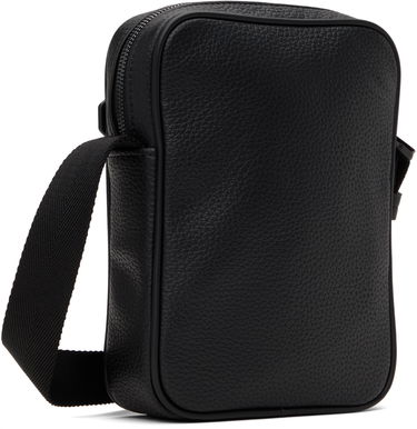 Taška cez rameno BOSS HUGO Grained Faux-Leather Reporter Bag with Stacked-Logo Trim Čierna | 50529484, 3