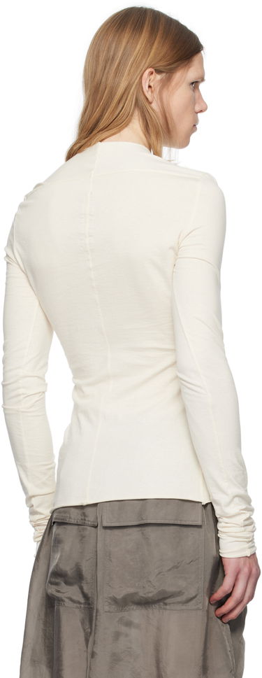 Tričko Rick Owens Rick Owens Hollywood Classic Long Sleeve T-Shirt Biela | RU01E5271 JNC, 2