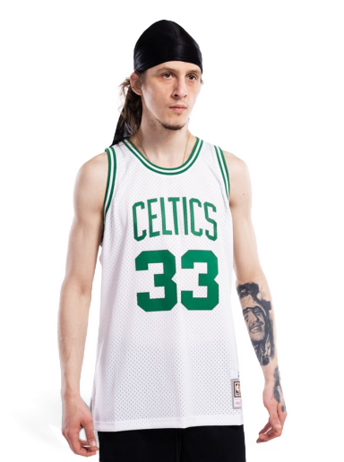 Dres Mitchell & Ness Swingman Jersey Boston Celtics Larry Bird Biela | SMJYGS18141-BCEWHIT85LBI