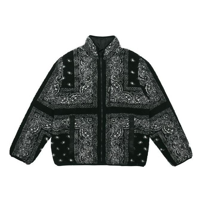 Bunda Supreme Reversible Bandana Fleece Jacket Čierna | SUP-FW19-341