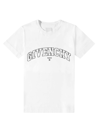 Tričko Givenchy Classic Fit College Embroidery T-Shirt Biela | BM71CW3Y6B 116