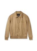 Faux Suede Varsity Jacket