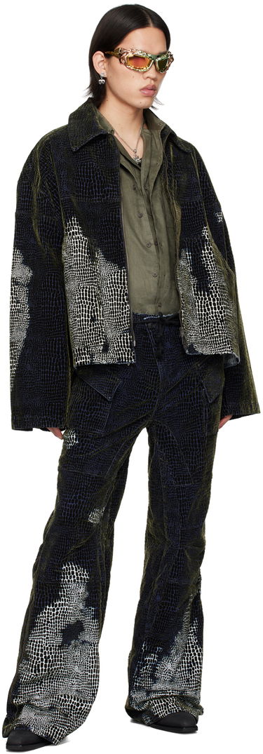 Nohavice Ottolinger Ottolinger Flocked Velvet Printed Drawstring Lounge Pants Zelené | 1705302, 3