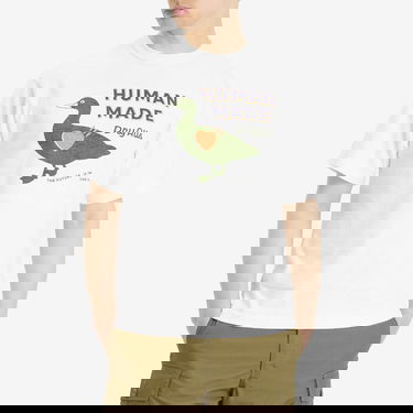 Tričko Human Made Duck Dry Alls Graphic T-Shirt, Size Large Biela | HM29TE012-WHT, 2