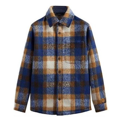 Košeľa KITH KITH Sheridan Check Shirt Jacket Modrá | KHM010383-483