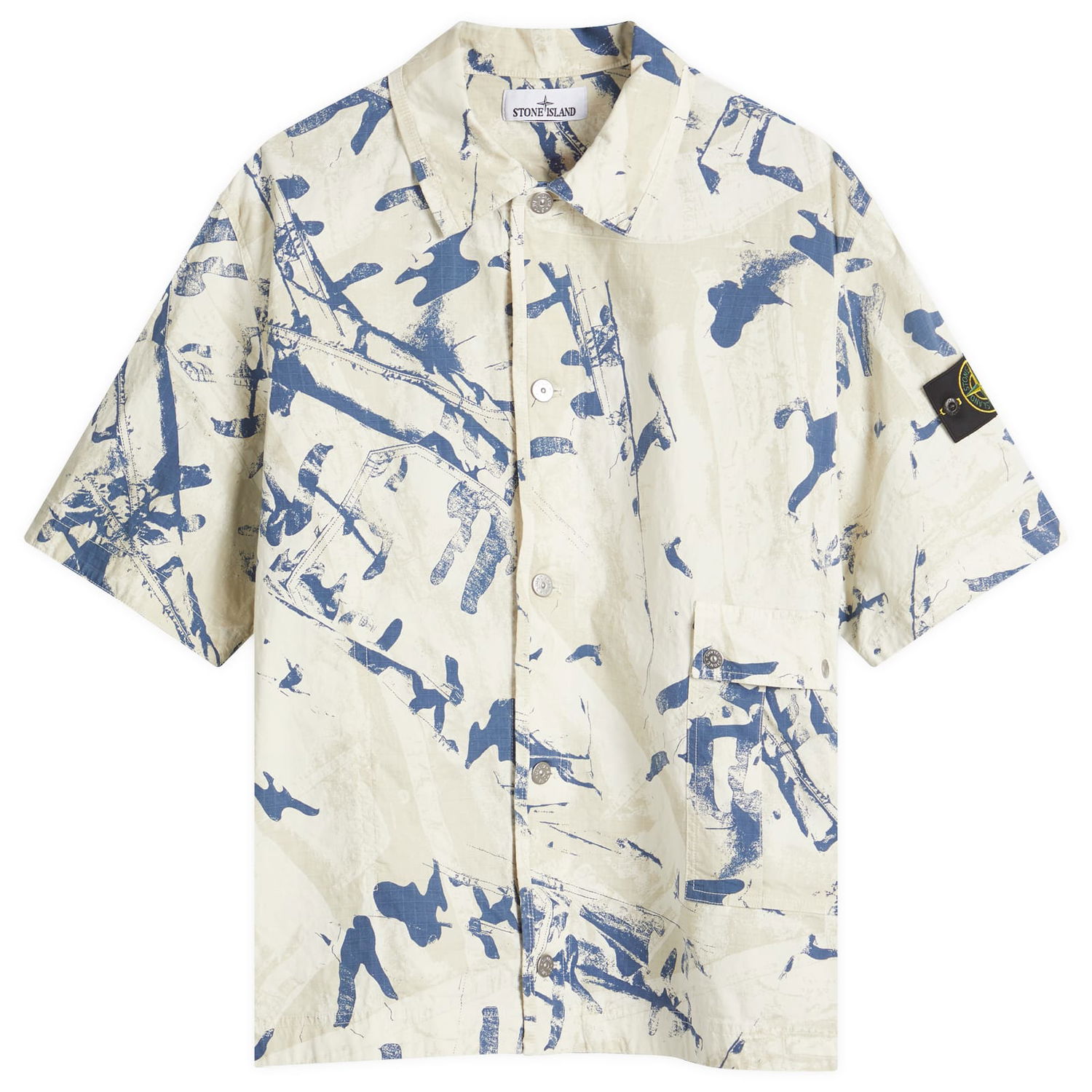 Košeľa Stone Island Scan Camo Ripstop-OVD Short Sleeve Shirt, Size X-Large Béžová | K1S151100012-V009A, 1