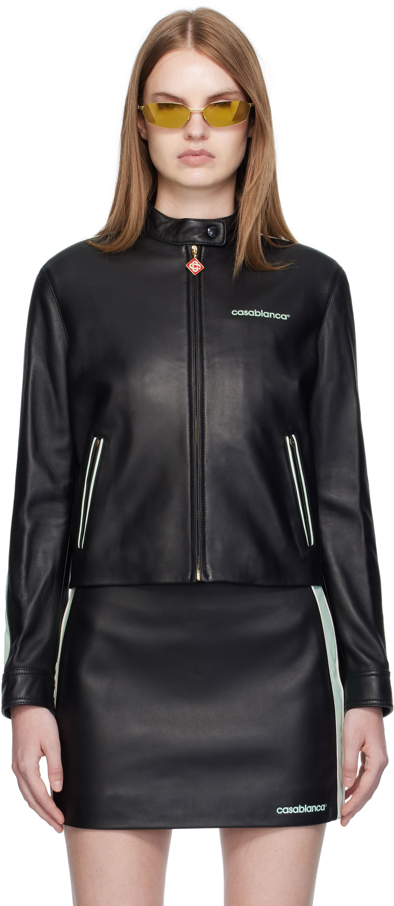 Bunda Casablanca Casablanca Leather Racer Jacket Čierna | WPF25-JK-400-01, 0