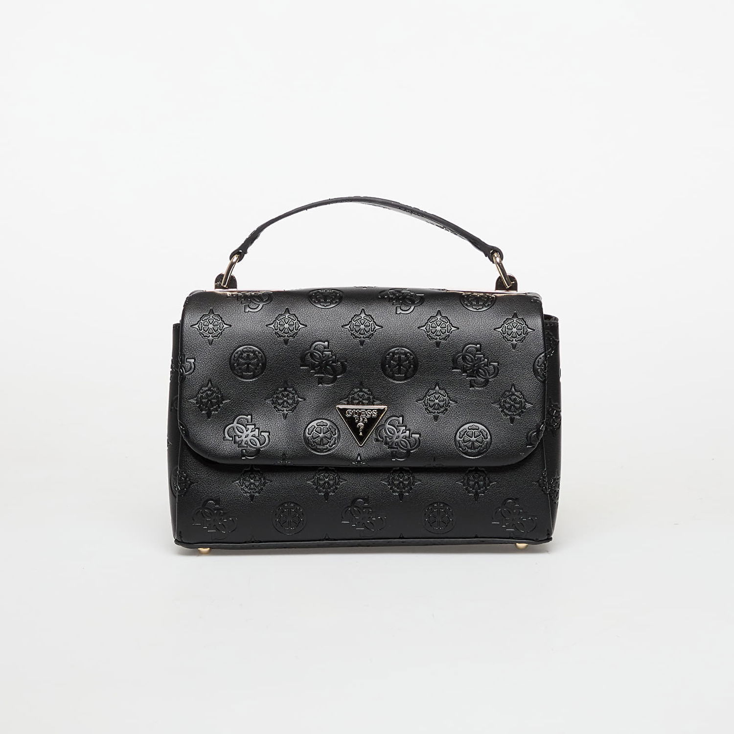 Kabelka GUESS Tisha Top Handle Flap Logo Bag Čierna | HWPD7764200-BLO, 0