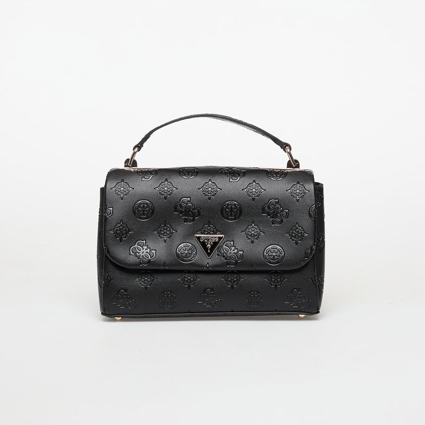 Kabelka GUESS Tisha Top Handle Flap Logo Bag Čierna | HWPD7764200-BLO