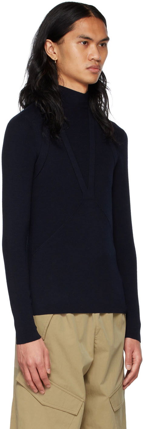 Sveter Dion Lee Wool Turtleneck Navy | C7062S22, 1