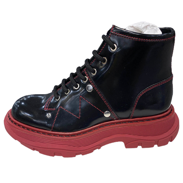 Tenisky a topánky Alexander McQueen Alexander Mcqueen Studded Polished Leather Ankle Boots Čierna | 595469WHQSG1169