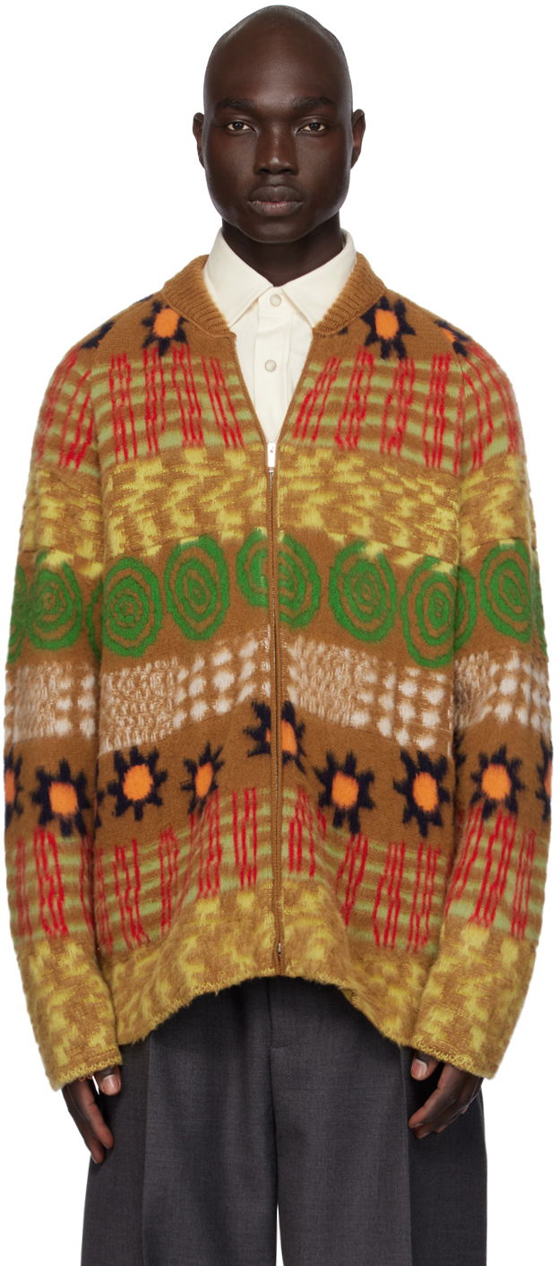 Sveter ZEGNA Zegnia x The Elder Statesman Zip Cardigan Hnedá | TCS70A6-OWR, 0