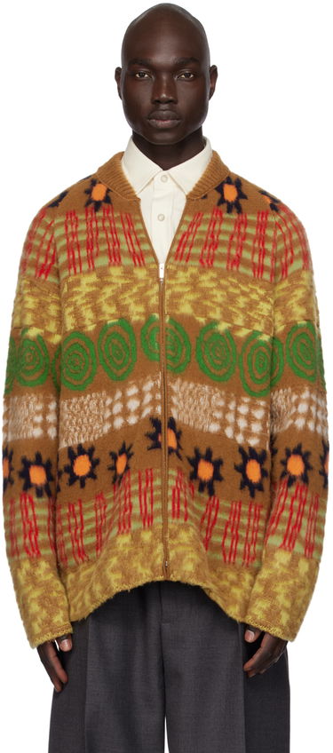 Sveter ZEGNA Zegnia x The Elder Statesman Zip Cardigan Hnedá | TCS70A6-OWR, 0