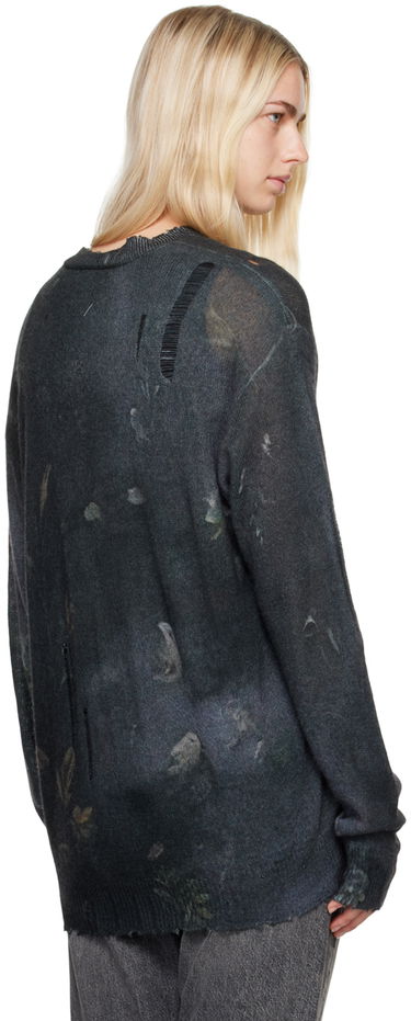 Sveter R13 R13 Distressed Floral Boyfriend Sweater Šedá | R13WY199 Y157A, 2